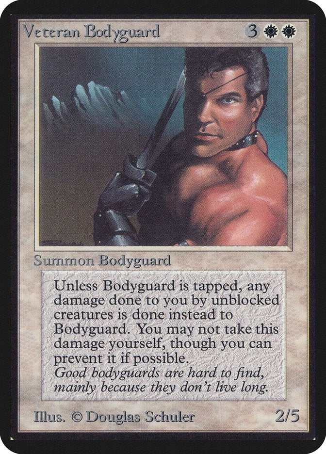 Image for Veteran Bodyguard (Alpha Edition) - Magic: The Gathering