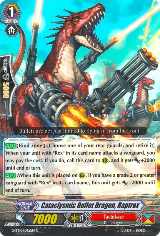 Image for Cataclysmic Bullet Dragon, Raptrex (G-BT10: Raging Clash of the Blade Fangs) (G-BT10/065EN) - Cardfight Vanguard