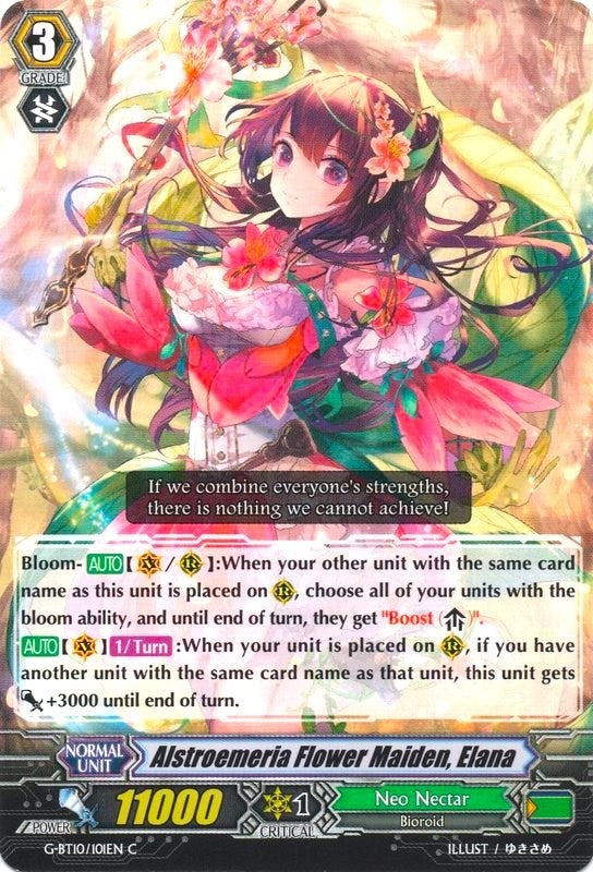 Image for Alstroemeria Flower Maiden, Elana (G-BT10: Raging Clash of the Blade Fangs) (G-BT10/101EN) - Cardfight Vanguard