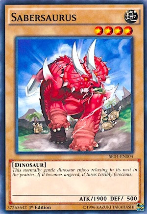Image for Sabersaurus (Structure Deck: Dinosmasher's Fury) (SR04-EN004) - YuGiOh