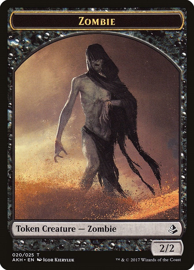 Image for Zombie Token (Amonkhet) (20) - Magic: The Gathering
