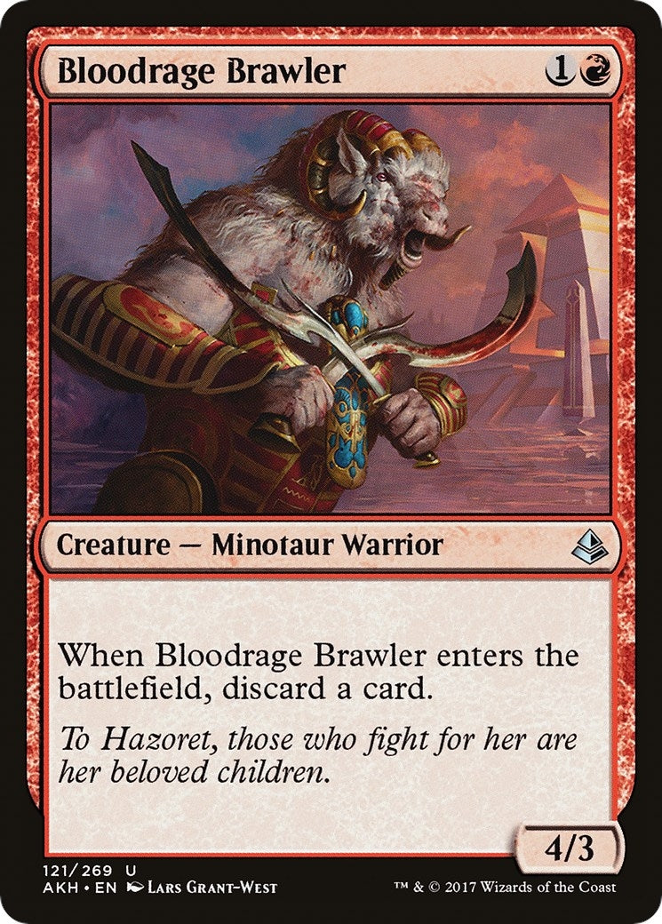 Image for Bloodrage Brawler (Amonkhet) (121) - Magic: The Gathering