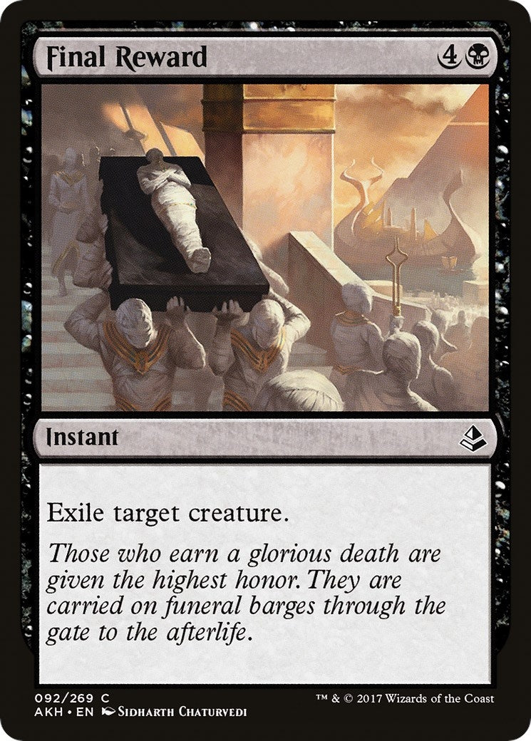 Image for Final Reward (Amonkhet) (92) - Magic: The Gathering