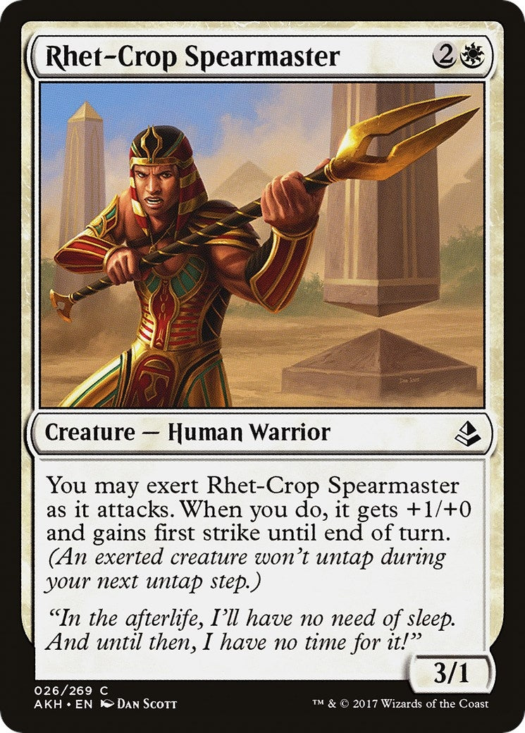 Image for Rhet-Crop Spearmaster (Amonkhet) (26) - Magic: The Gathering