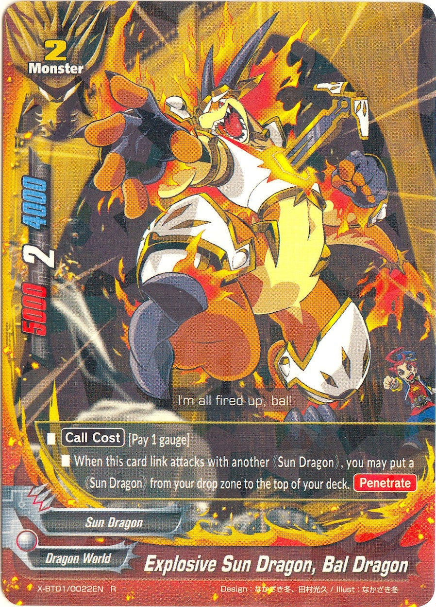 Image for Explosive Sun Dragon, Bal Dragon (The Dark Lord's Rebirth!) (X-BT01/0022EN) - Future Card BuddyFight
