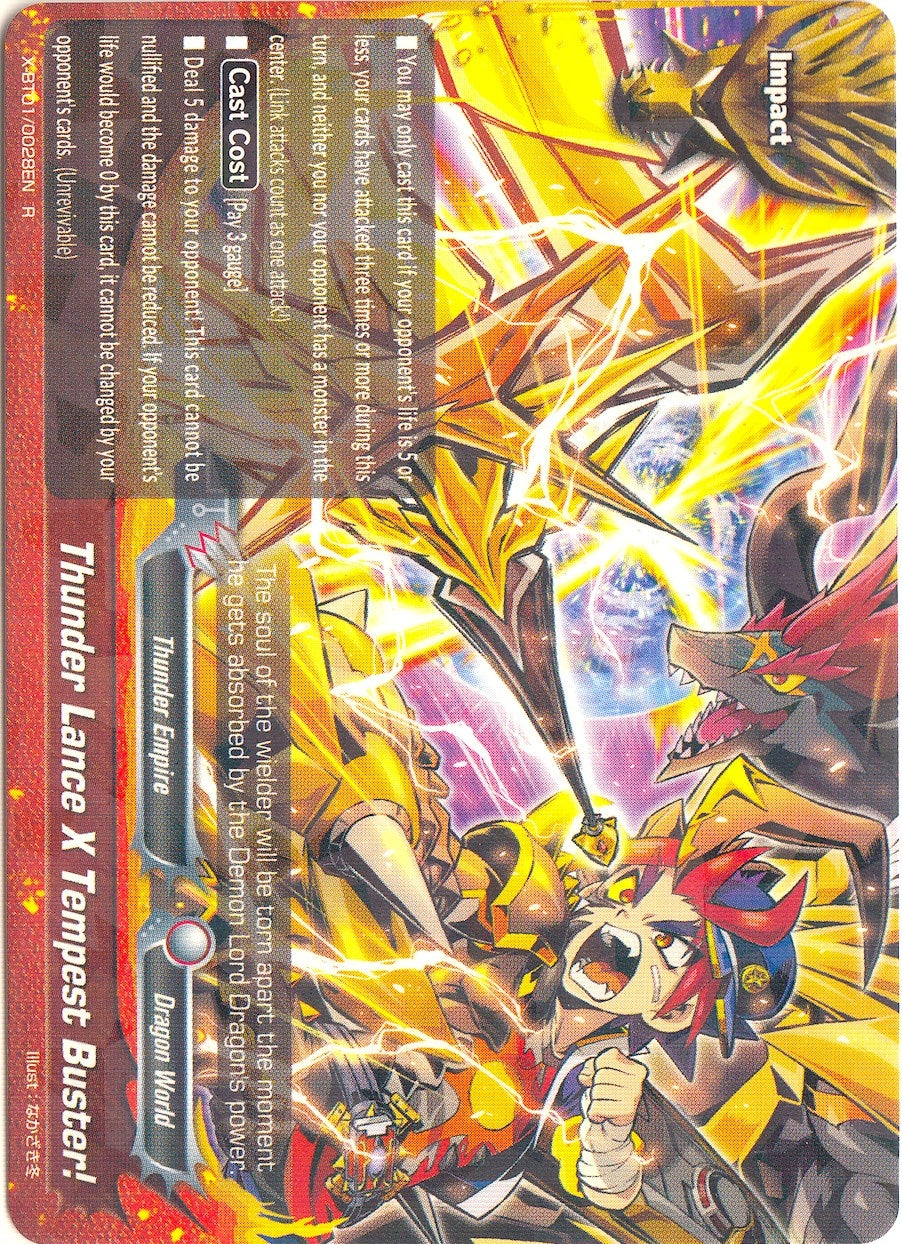 Image for Thunder Lance X Tempest Buster! (The Dark Lord's Rebirth!) (X-BT01/0028EN) - Future Card BuddyFight