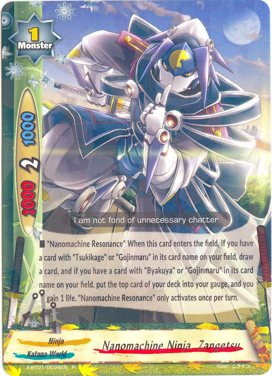 Image for Nanomachine Ninja, Zangetsu (The Dark Lord's Rebirth!) (X-BT01/0034EN) - Future Card BuddyFight