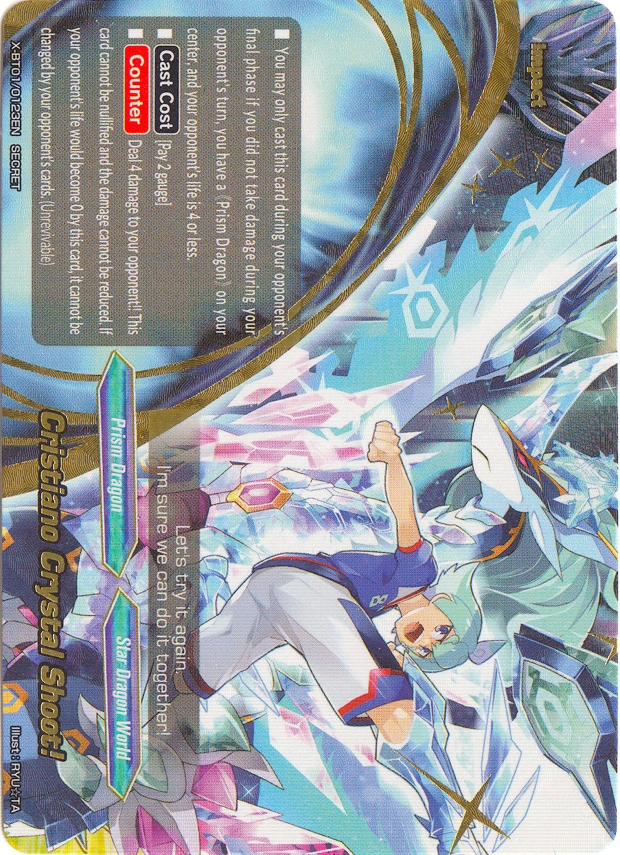 Image for Cristiano Crystal Shoot! (Secret) (The Dark Lord's Rebirth!) (X-BT01/0123EN) - Future Card BuddyFight
