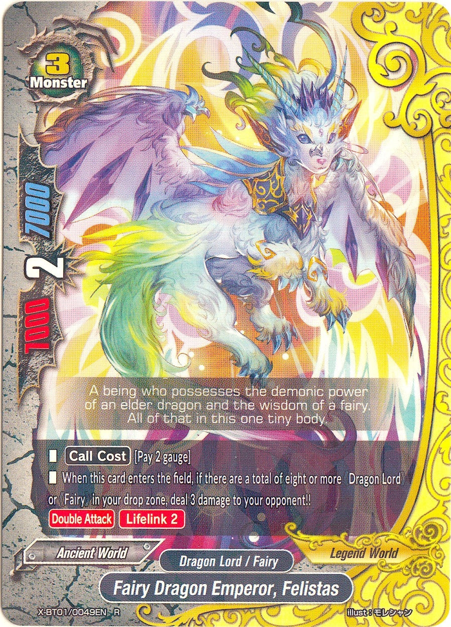 Image for Fairy Dragon Emperor, Felistas (The Dark Lord's Rebirth!) (X-BT01/0049EN) - Future Card BuddyFight