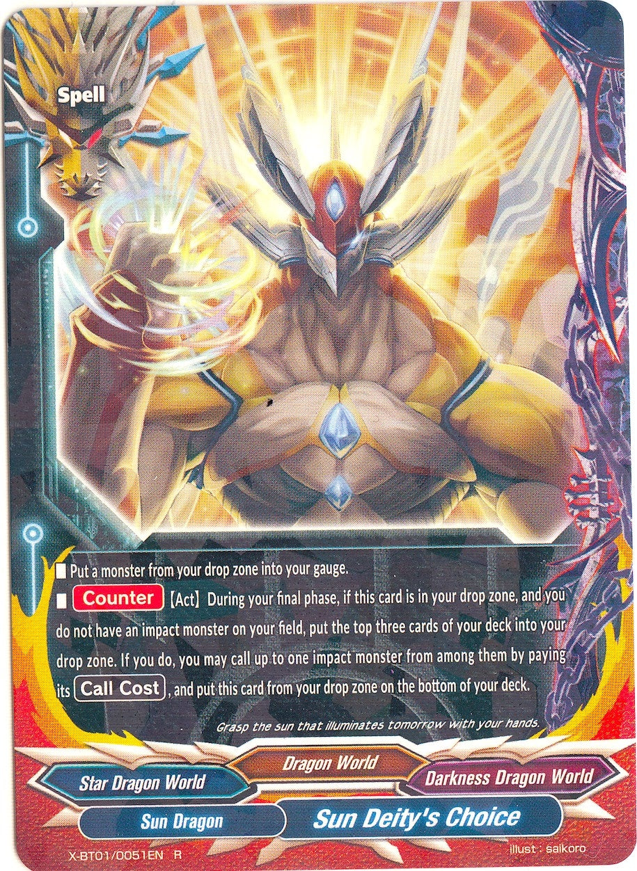 Image for Sun Deity's Choice (The Dark Lord's Rebirth!) (X-BT01/0051EN) - Future Card BuddyFight