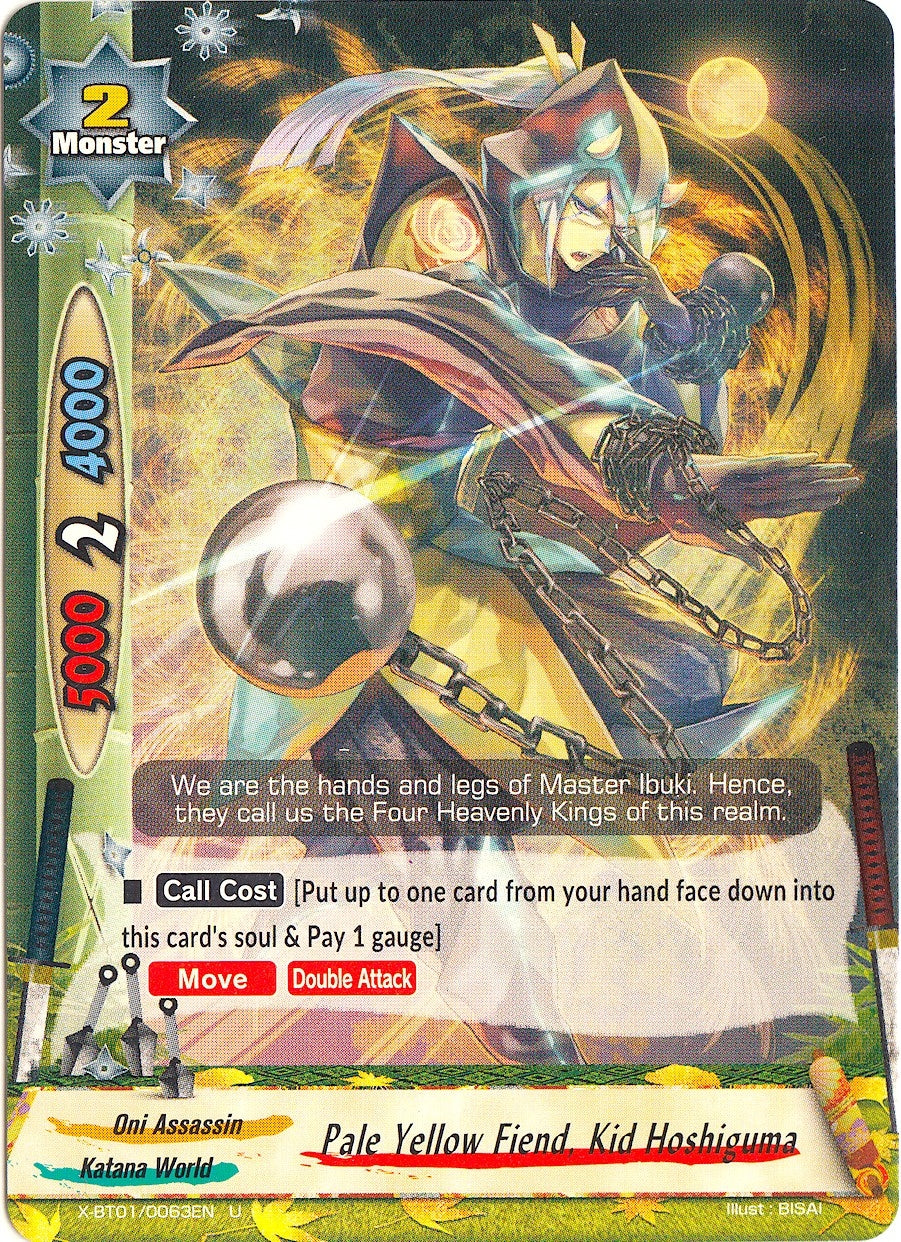 Image for Pale Yellow Fiend, Kid Hoshiguma (The Dark Lord's Rebirth!) (X-BT01/0063EN) - Future Card BuddyFight