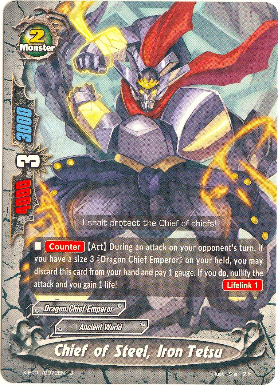 Image for Chief of Steel, Iron Tetsu (The Dark Lord's Rebirth!) (X-BT01/0072EN) - Future Card BuddyFight