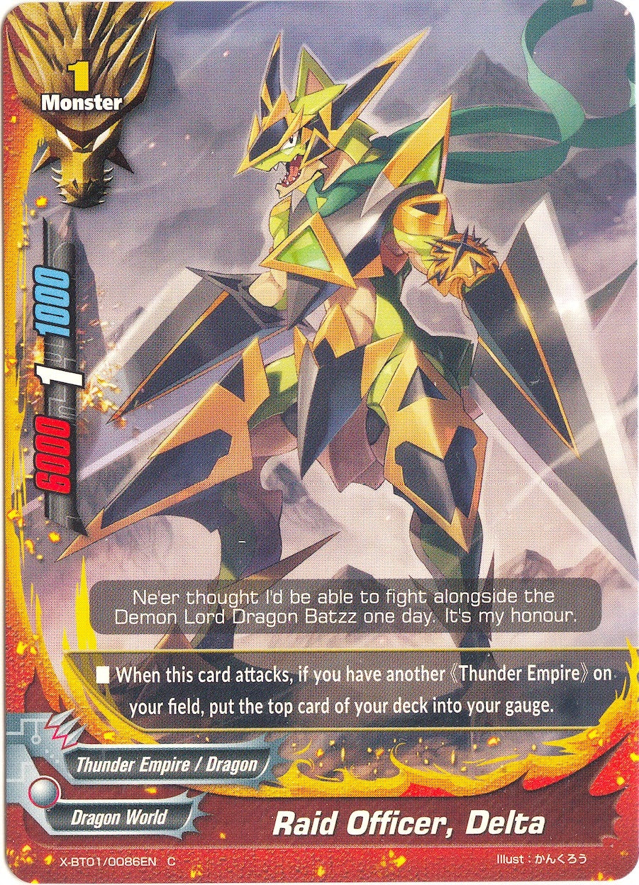 Image for Raid Officer, Delta (The Dark Lord's Rebirth!) (X-BT01/0086EN) - Future Card BuddyFight