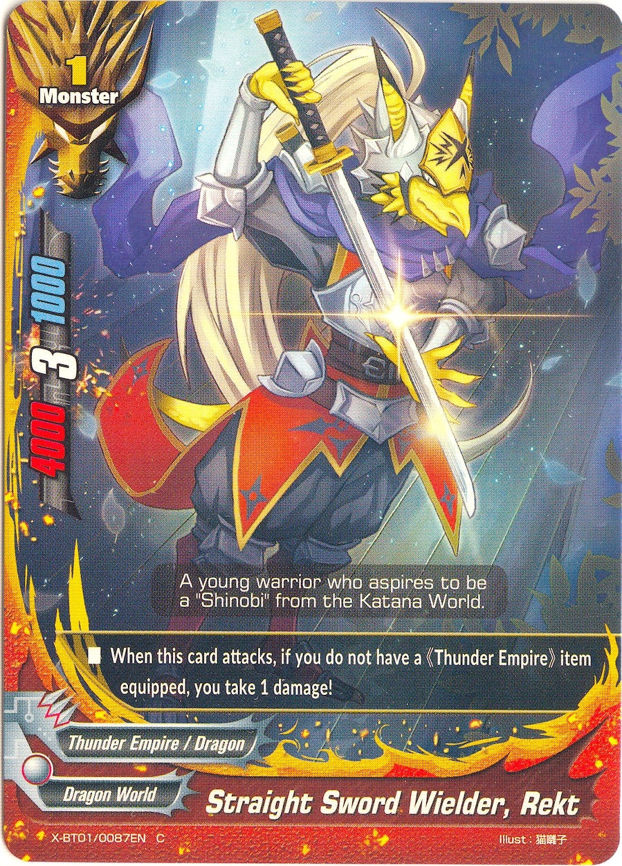Image for Straight Sword Wielder, Rekt (The Dark Lord's Rebirth!) (X-BT01/0087EN) - Future Card BuddyFight
