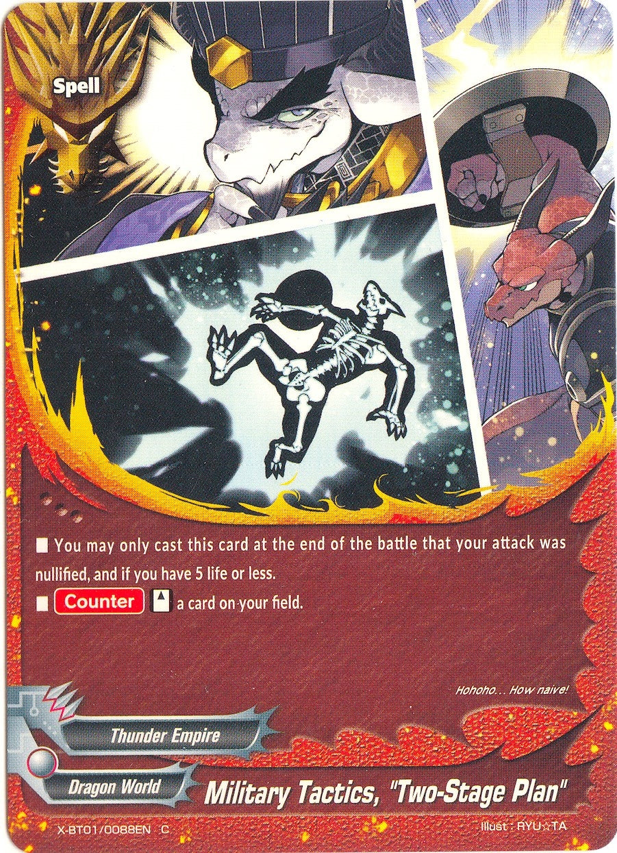 Image for Military Tactics, "Two-Stage Plan" (The Dark Lord's Rebirth!) (X-BT01/0088EN) - Future Card BuddyFight