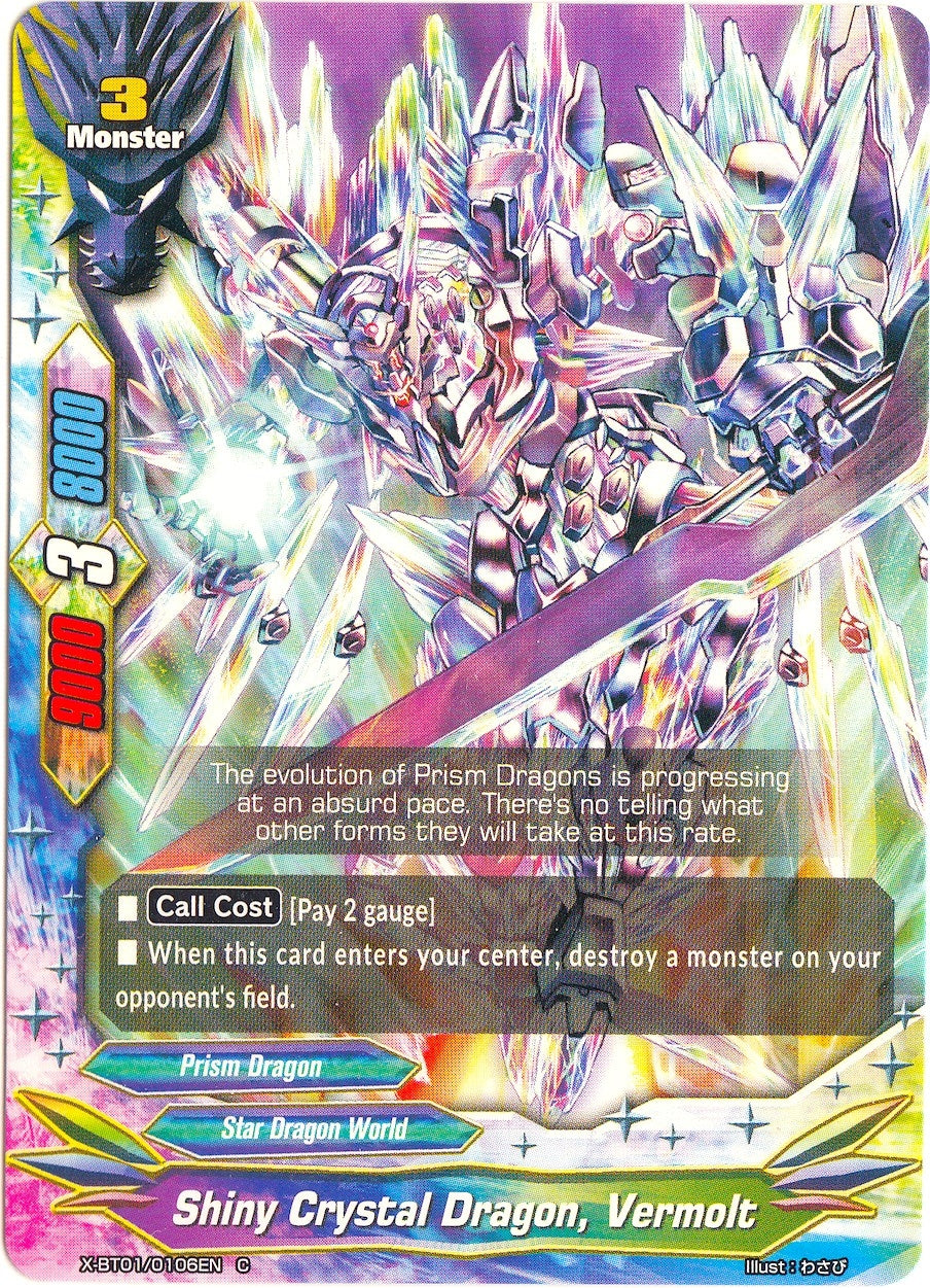 Image for Shiny Crystal Dragon, Vermolt (The Dark Lord's Rebirth!) (X-BT01/0106EN) - Future Card BuddyFight