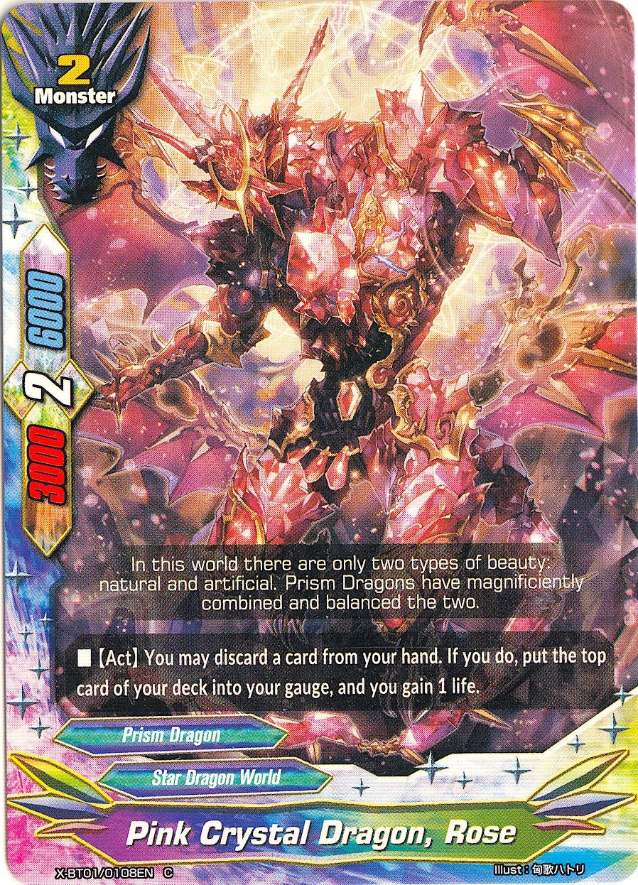 Image for Pink Crystal Dragon, Rose (The Dark Lord's Rebirth!) (X-BT01/0108EN) - Future Card BuddyFight