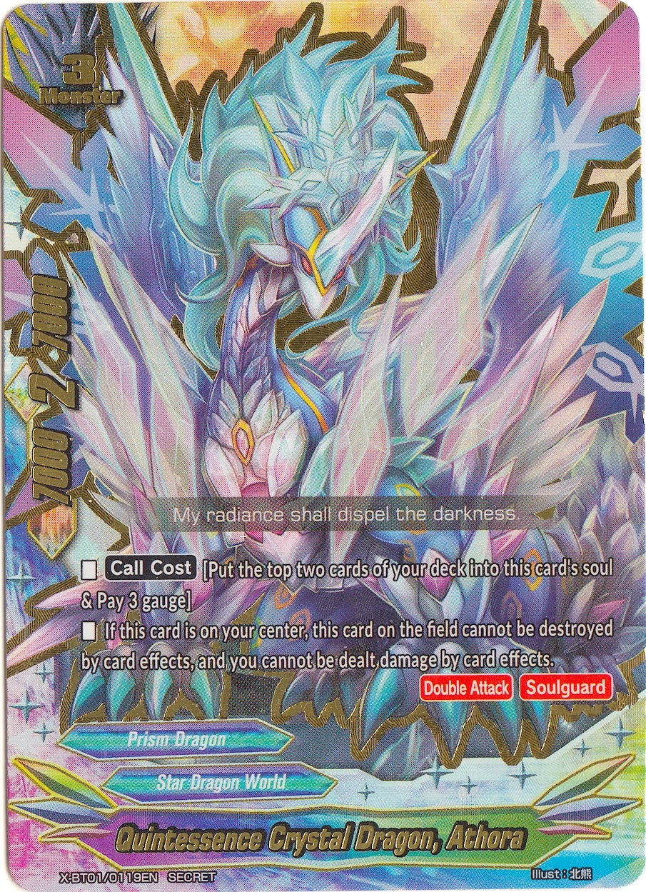 Image for Quintessence Crystal Dragon, Athora (The Dark Lord's Rebirth!) (X-BT01/0119EN) - Future Card BuddyFight