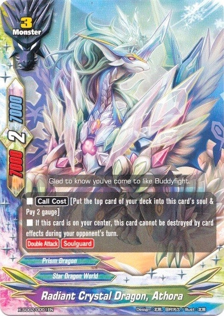 Image for Radiant Crystal Dragon, Athora (X-SD02: Dragon Fielder) (X-SD02/0001EN) - Future Card BuddyFight