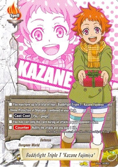 Image for Buddyfight Triple T "Kazane Fujimiya" (Promo Cards) (PR/0222EN) - Future Card BuddyFight