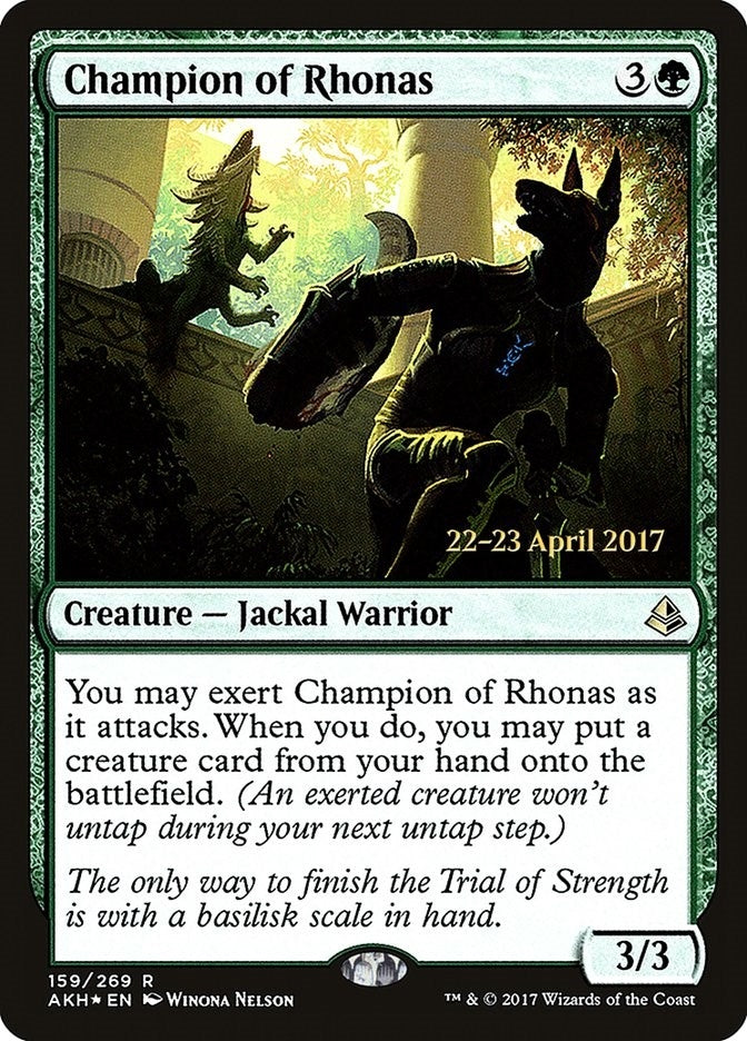 Image for Champion of Rhonas (Prerelease Cards) (159) - Magic: The Gathering