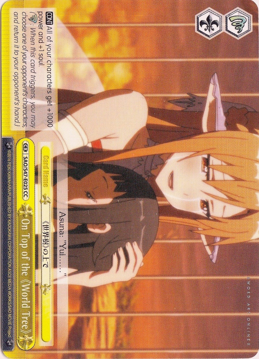 Image for On Top of the World Tree (Sword Art Online Re: Edit) (SAO/S47-E025 CC) - Weiss Schwarz