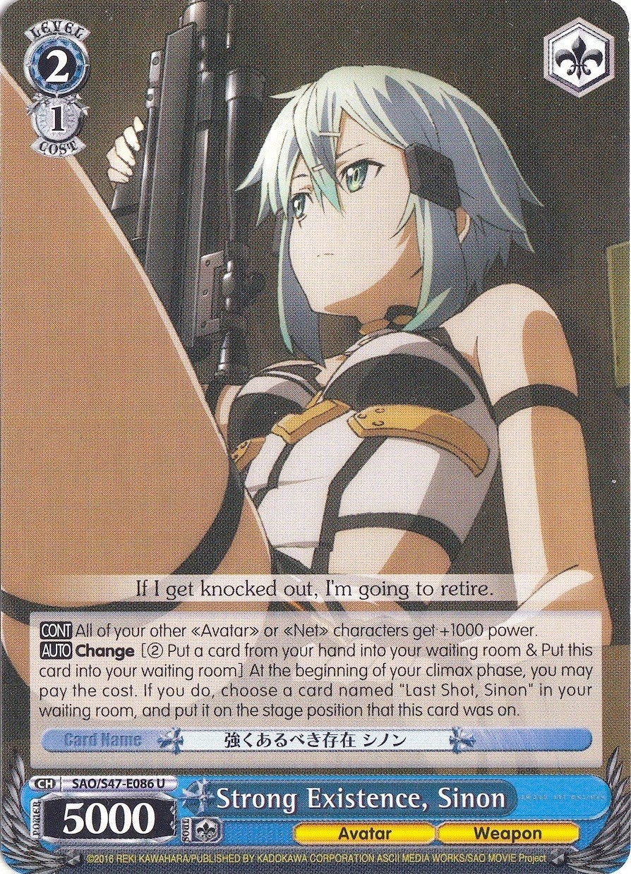 Image for Strong Existence, Sinon (Sword Art Online Re: Edit) (SAO/S47-E086 U) - Weiss Schwarz