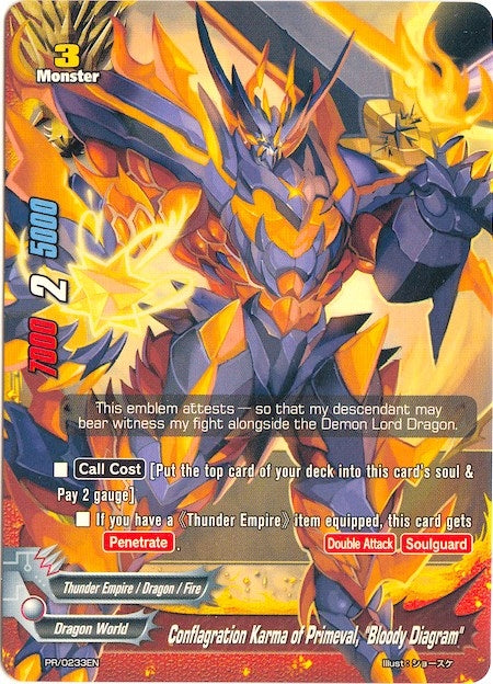 Image for Conflagration Karma of Primeval, "Bloody Diagram" (Promo Cards) (PR/0233EN) - Future Card BuddyFight