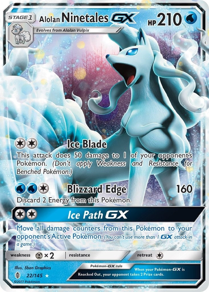 Image for Alolan Ninetales GX (SM - Guardians Rising) (22/145) - Pokemon