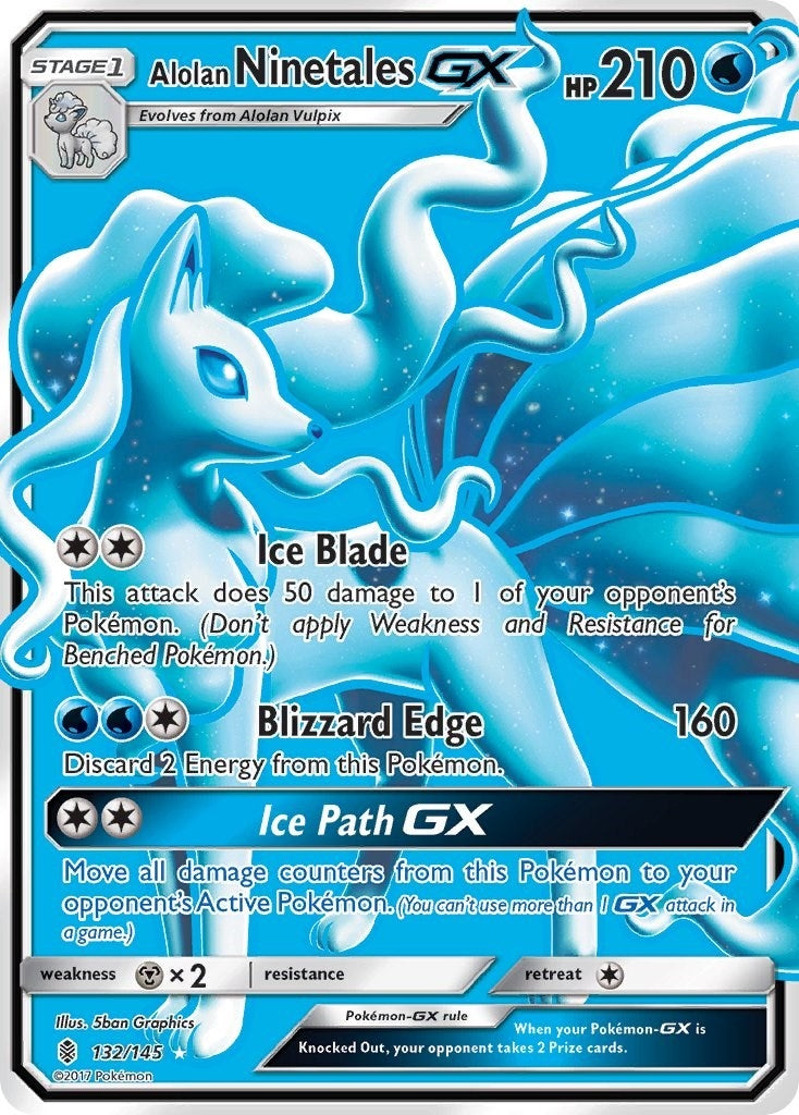 Image for Alolan Ninetales GX (Full Art) (SM - Guardians Rising) (132/145) - Pokemon