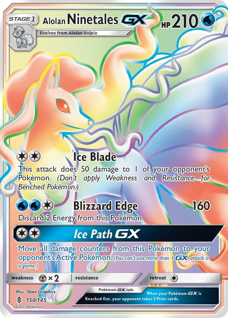 Image for Alolan Ninetales GX (Secret) (SM - Guardians Rising) (150/145) - Pokemon