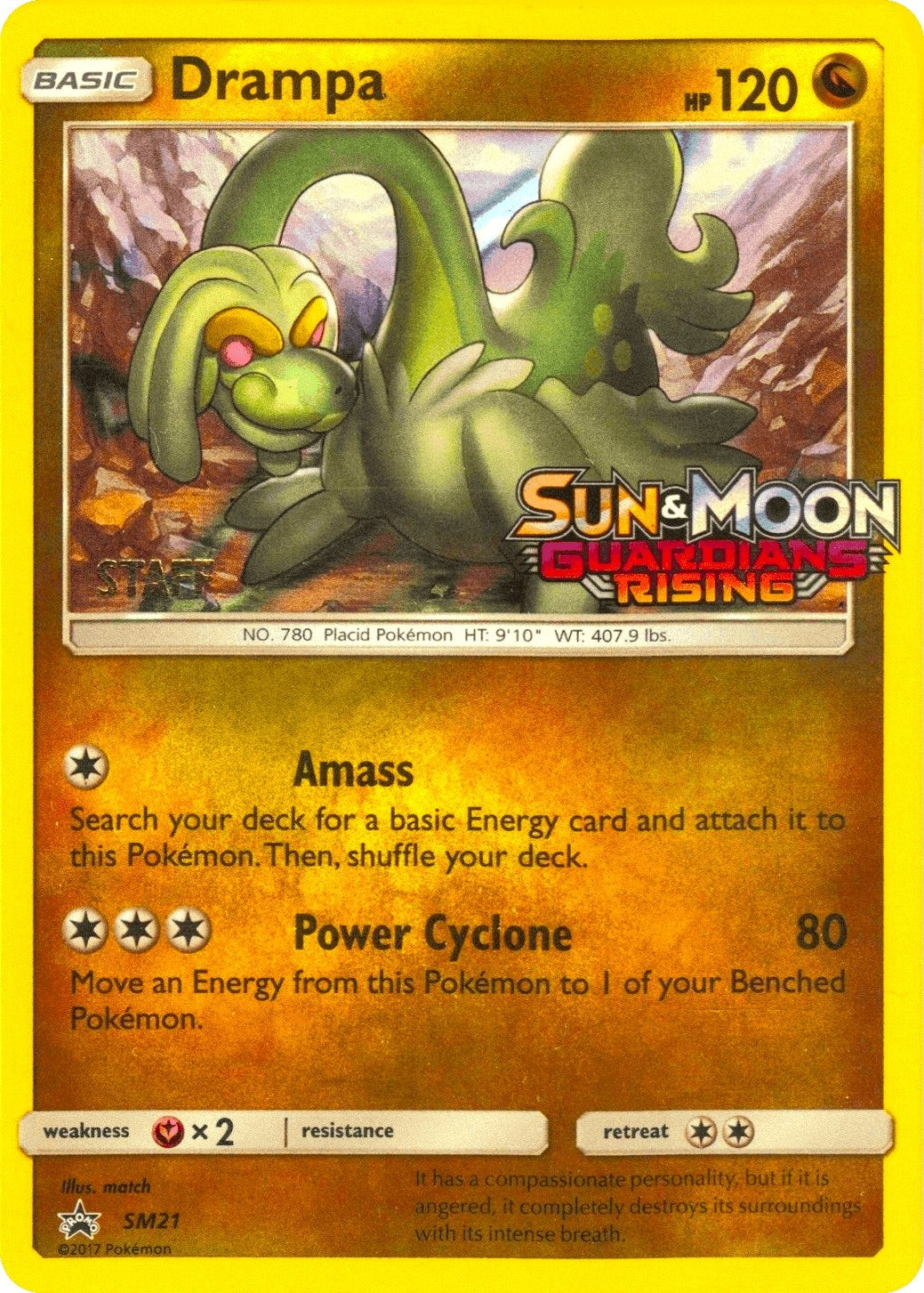 Image for Drampa - SM21 (Prerelease) [Staff] (SM Promos) (SM21) - Pokemon