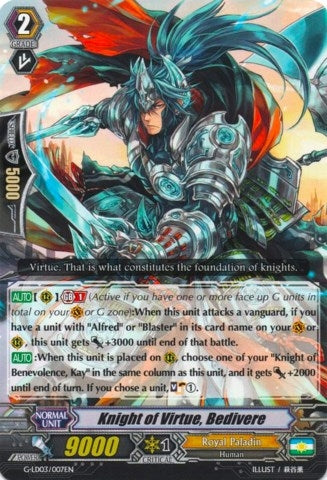 Image for Knight of Virtue, Bedivere (G-Legend Deck Vol.3: The Blaster) (G-LD03/007EN) - Cardfight Vanguard