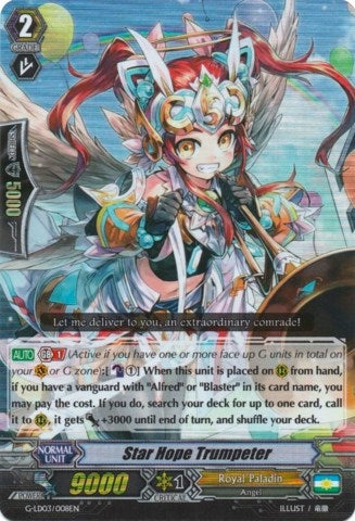 Image for Star Hope Trumpeter (RRR Foil) (G-Legend Deck Vol.3: The Blaster) (G-LD03/008EN) - Cardfight Vanguard