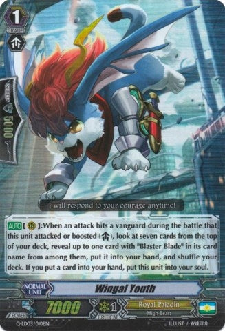 Image for Wingal Youth (RRR Foil) (G-Legend Deck Vol.3: The Blaster) (G-LD03/010EN) - Cardfight Vanguard