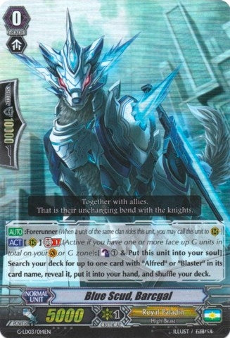 Image for Blue Scud, Barcgal (RRR Foil) (G-Legend Deck Vol.3: The Blaster) (G-LD03/014EN) - Cardfight Vanguard