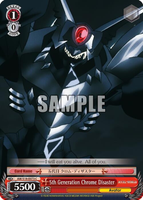 Image for 5th Generation Chrome Disaster (Accel World) (AW/S18-E073 C) - Weiss Schwarz