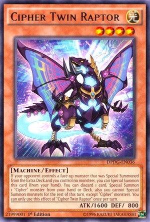 Image for Cipher Twin Raptor (Duelist Pack: Dimensional Guardians) (DPDG-EN036) - YuGiOh