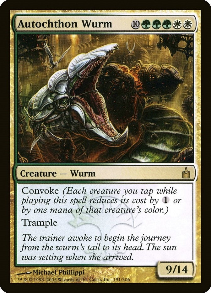 Image for Autochthon Wurm (Ravnica: City of Guilds) (191) - Magic: The Gathering