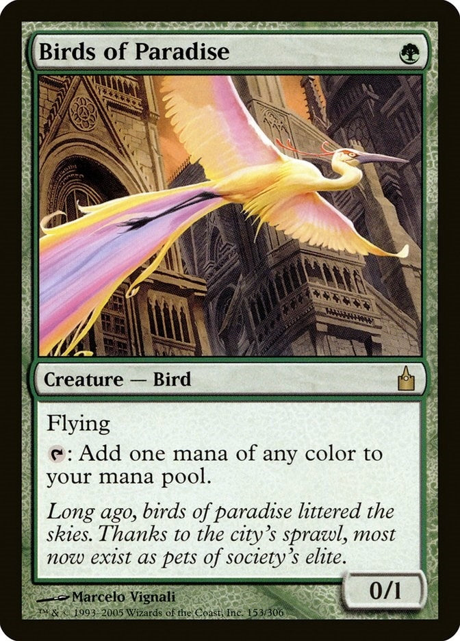 Image for Birds of Paradise (Ravnica: City of Guilds) (153) - Magic: The Gathering