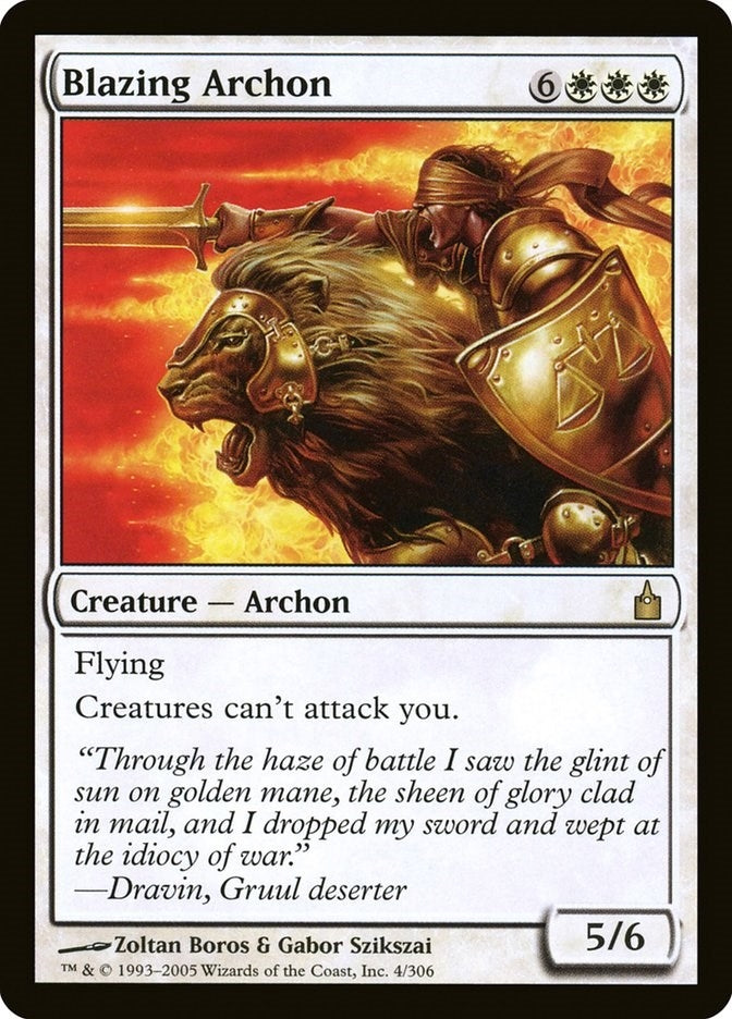 Image for Blazing Archon (Ravnica: City of Guilds) (4) - Magic: The Gathering