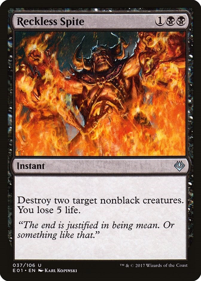 Image for Reckless Spite (Archenemy: Nicol Bolas) (37) - Magic: The Gathering