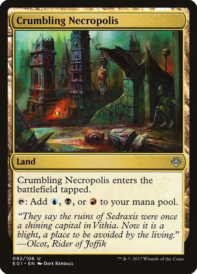 Image for Crumbling Necropolis (Archenemy: Nicol Bolas) (92) - Magic: The Gathering