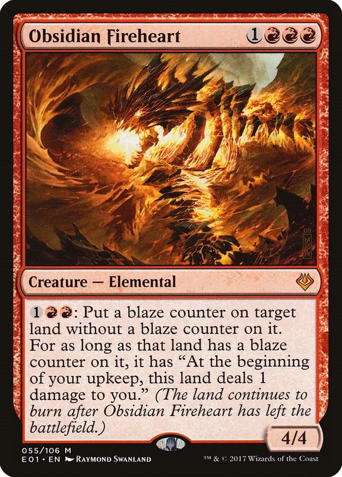 Image for Obsidian Fireheart (Archenemy: Nicol Bolas) (55) - Magic: The Gathering