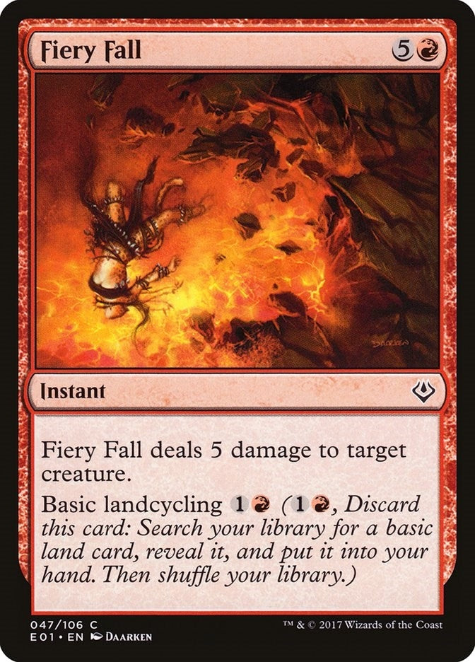 Image for Fiery Fall (Archenemy: Nicol Bolas) (47) - Magic: The Gathering