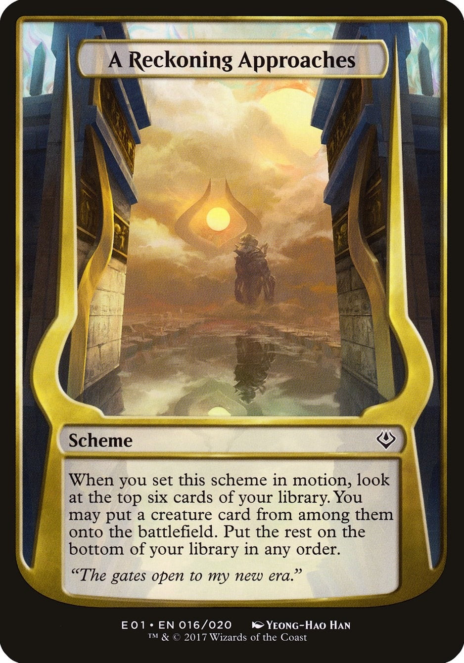 Image for A Reckoning Approaches (Archenemy: Nicol Bolas) (Oversize Cards) (16) - Magic: The Gathering