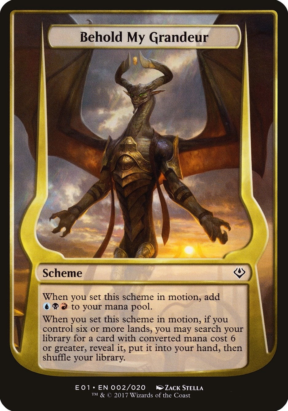 Image for Behold My Grandeur (Archenemy: Nicol Bolas) (Oversize Cards) (2) - Magic: The Gathering