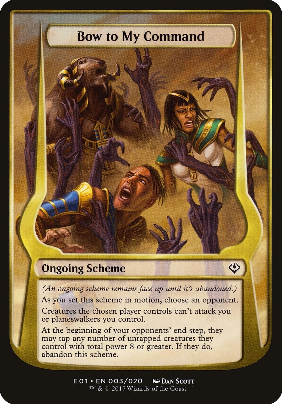 Image for Bow to My Command (Archenemy: Nicol Bolas) (Oversize Cards) (3) - Magic: The Gathering