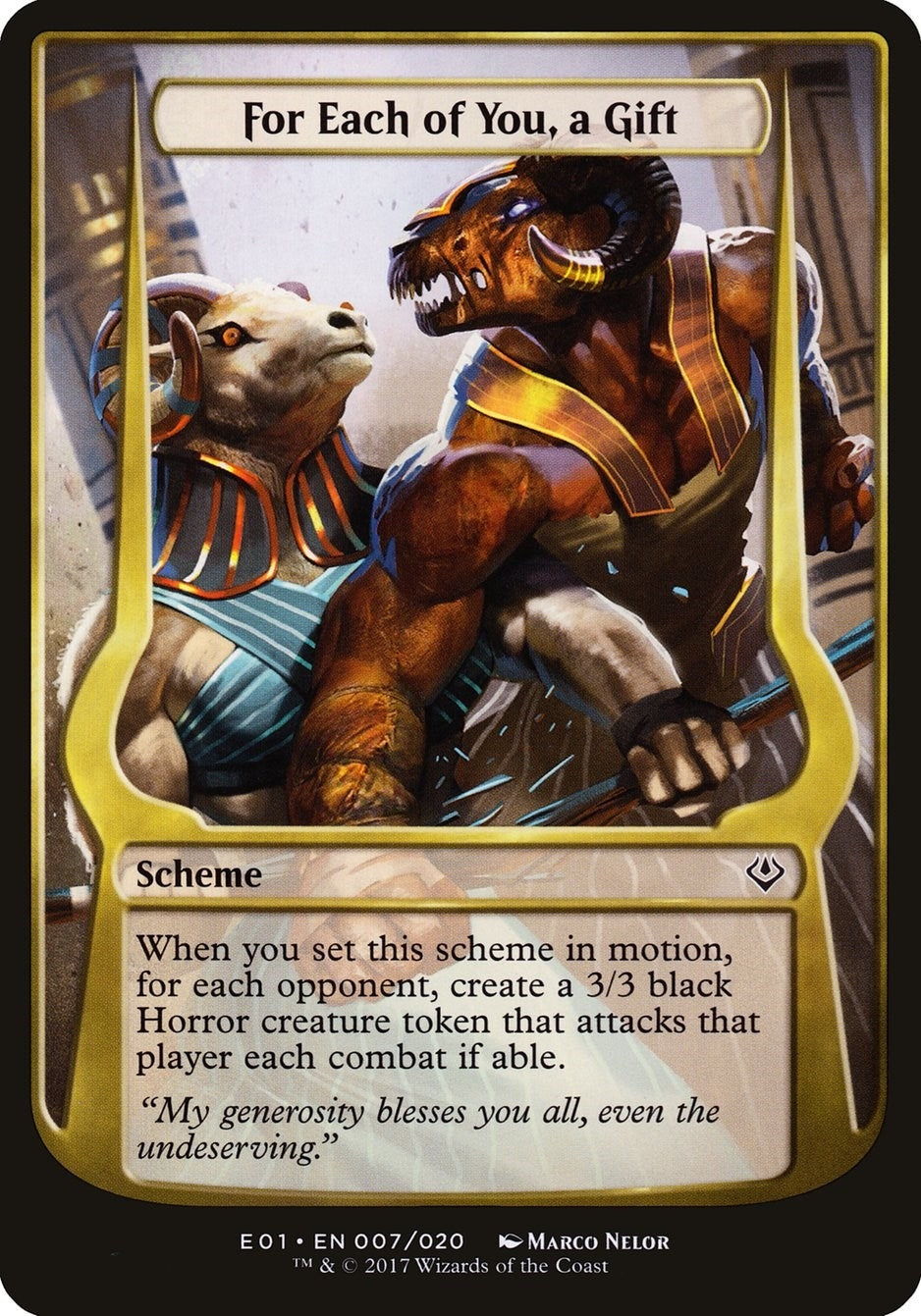Image for For Each of You, a Gift (Archenemy: Nicol Bolas) (Oversize Cards) (7) - Magic: The Gathering