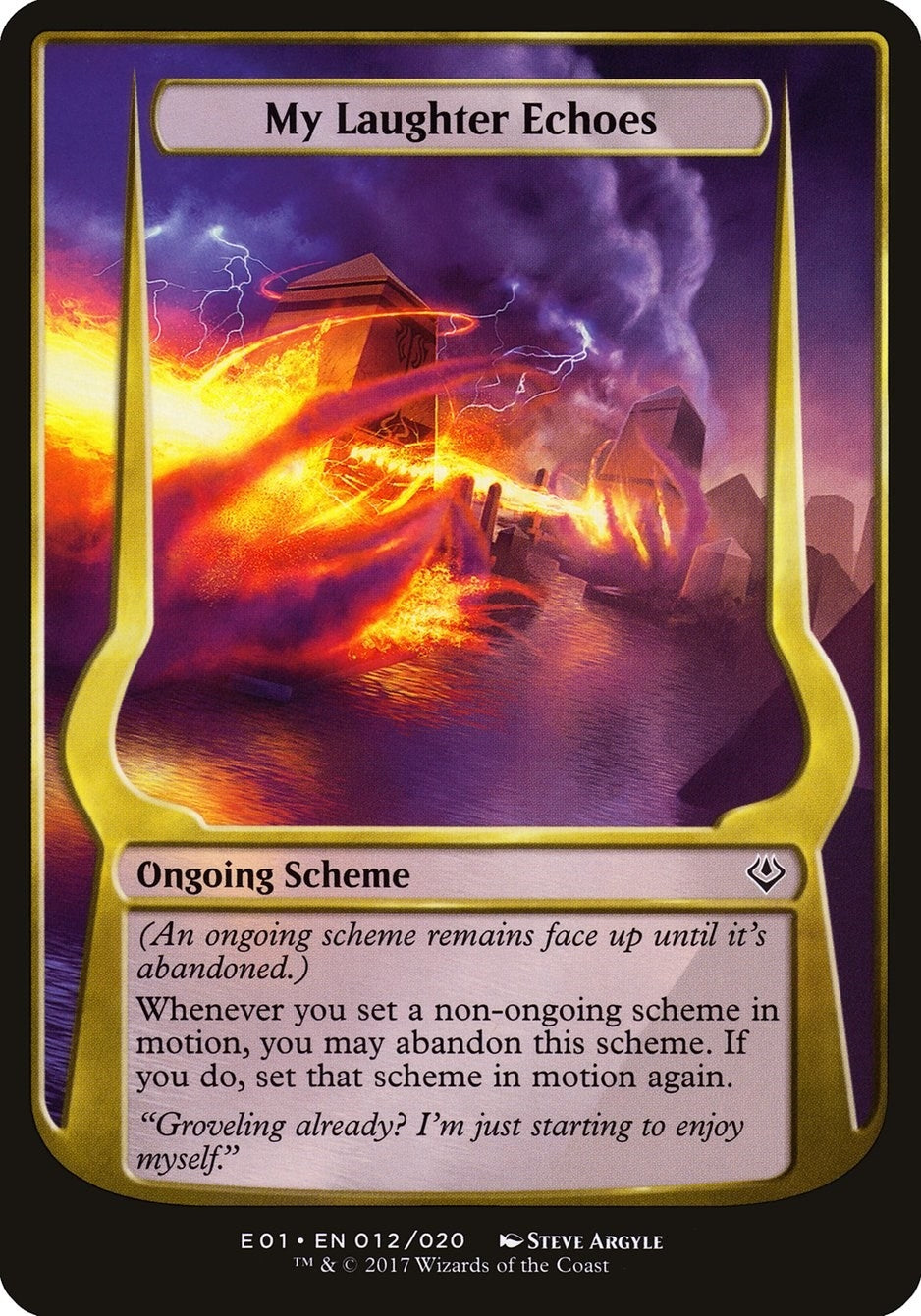 Image for My Laughter Echoes (Archenemy: Nicol Bolas) (Oversize Cards) (12) - Magic: The Gathering